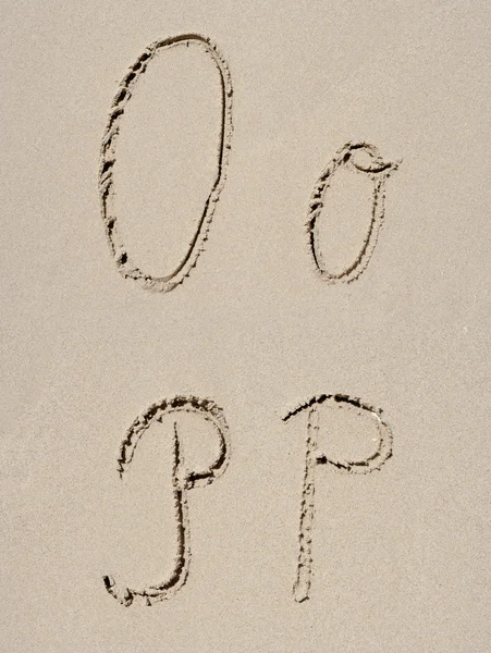 Пісок шрифт набір — стокове фото