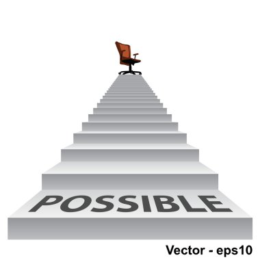 Bir sandalye ile merdiven