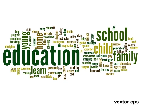 Utbildning word cloud — Stock vektor