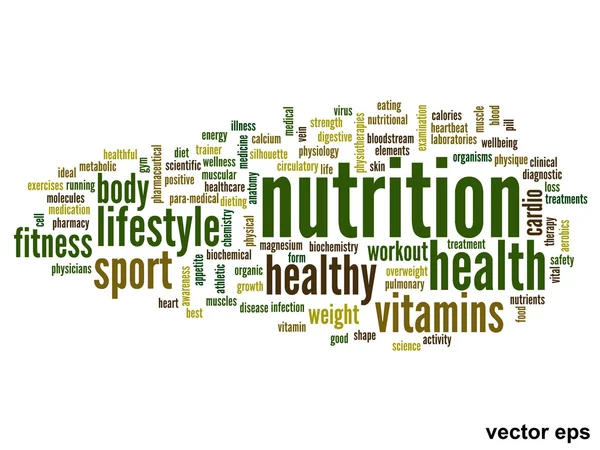 Gezondheid word cloud — Stockvector