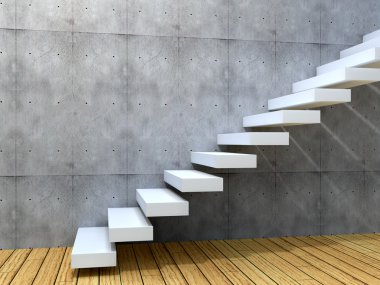 adımları bir duvarının yakınında