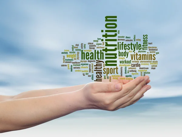 Gezondheid word cloud — Stockfoto