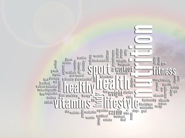 Gezondheid abstracte word cloud — Stockfoto