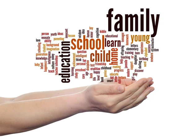 Family abstract word cloud — Stock Photo, Image
