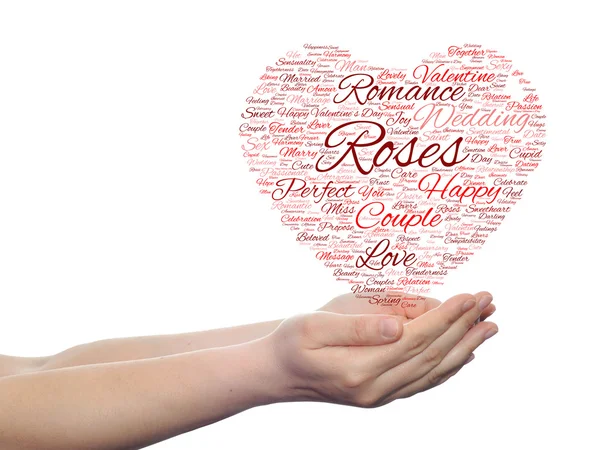 Día de San Valentín wordcloud — Foto de Stock