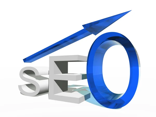 Conceptual 3D seo symbol — Stock Photo, Image