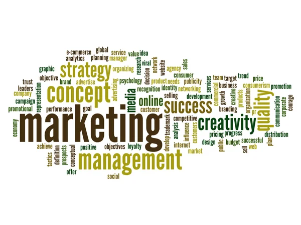 Marketing palabra nube — Foto de Stock