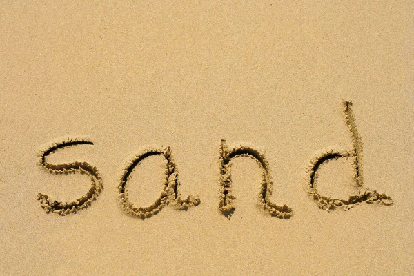 Texto escrito a mano en la playa —  Fotos de Stock