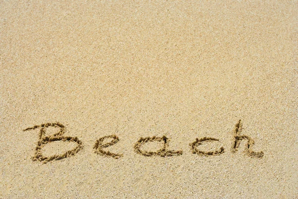 Handskrivna beach text — Stockfoto