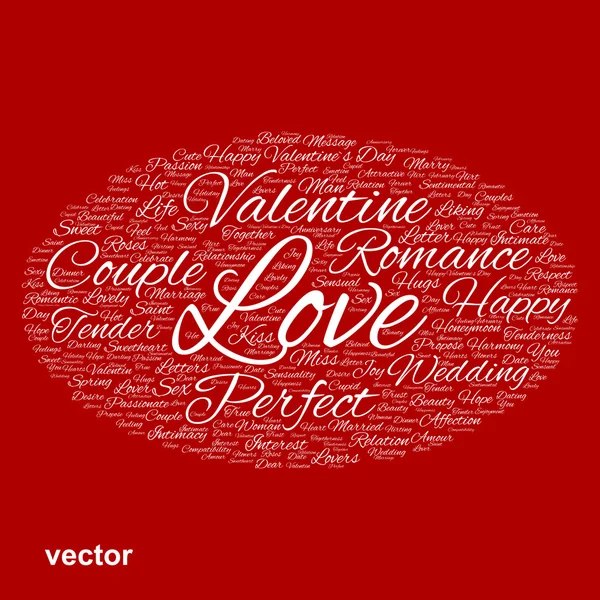 Love  word cloud — Stock Vector