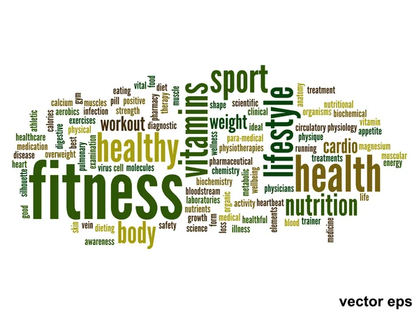 Gezondheid word cloud — Stockvector