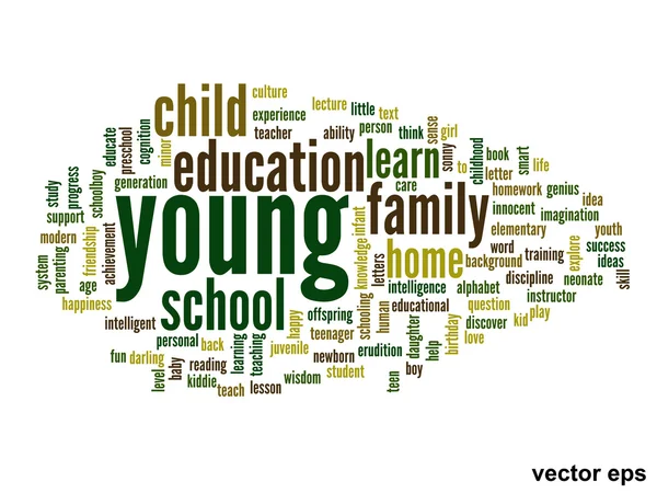 Educación Word Cloud — Archivo Imágenes Vectoriales