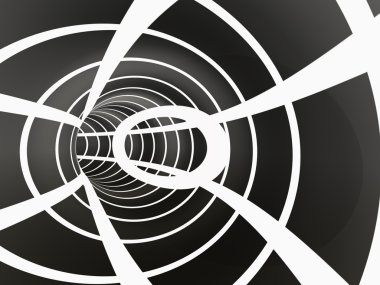 Fütüristik eğrisi tünel