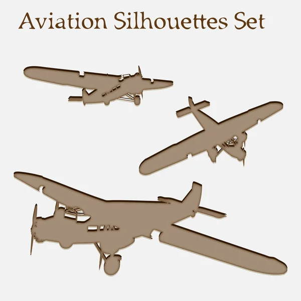 Set of brown planes — Stock Photo, Image