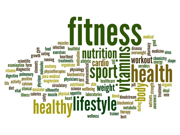 Fitness word cloud — Stockfoto