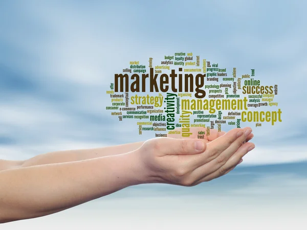 Marketing palabra nube — Foto de Stock