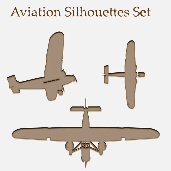 Set of brown planes — Stock Photo, Image