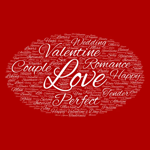 Liebe Wordcloud-Text — Stockfoto