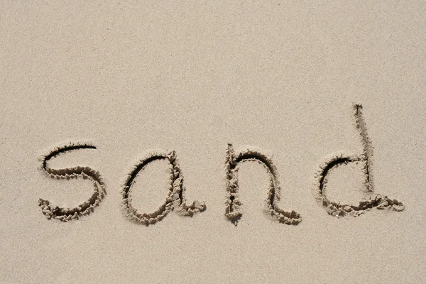 Handgeschriebener Text im Sand — Stockfoto