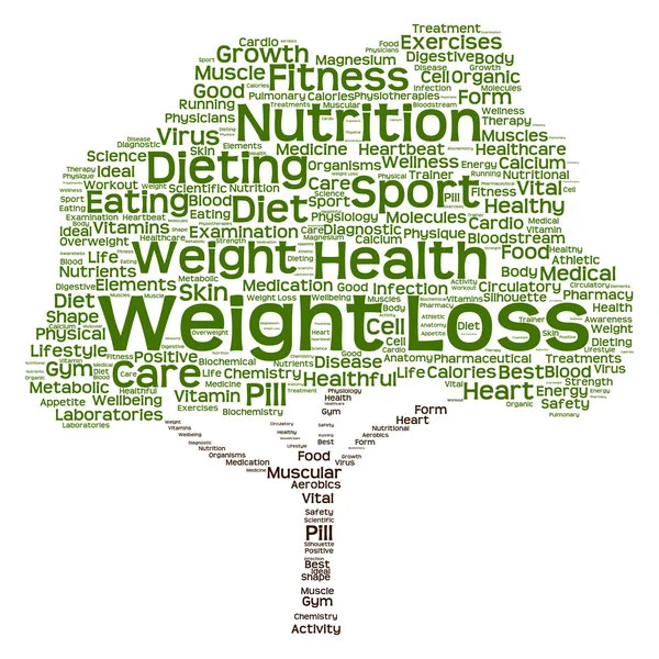 건강 단어 구름 — 스톡 사진