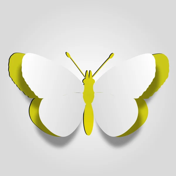 Papillon en papier blanc — Photo