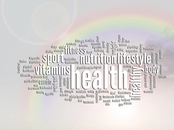 Gezondheid abstracte word cloud — Stockfoto