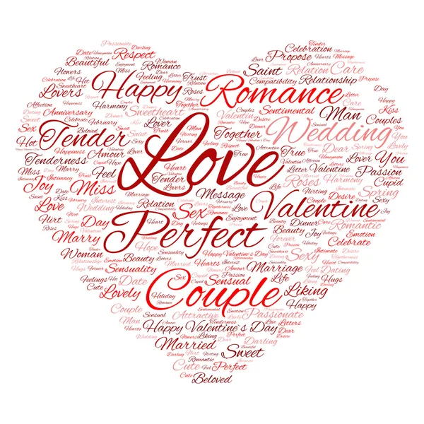 Liebe Wordcloud-Text — Stockfoto