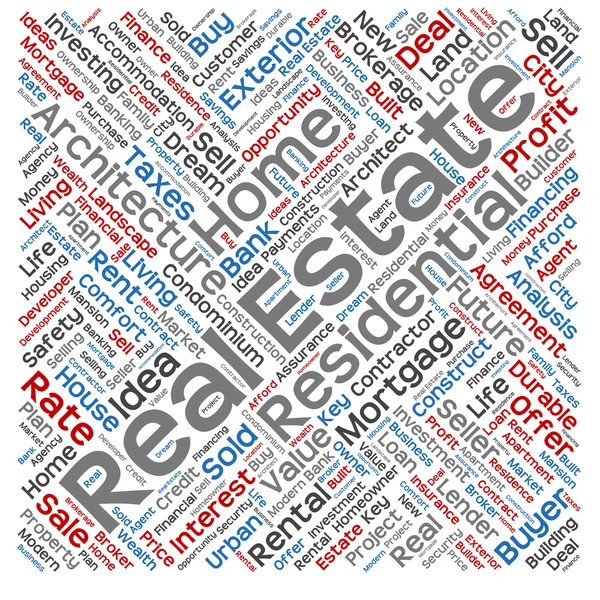 Real estate  word cloud — Stock Photo, Image