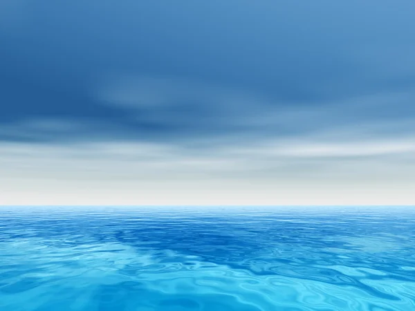 Óceán víz hullámai és az ég — Stock Fotó