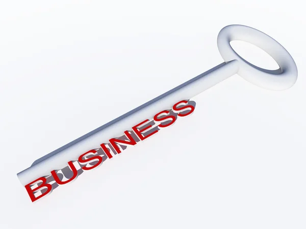 Conceptual white business  key — Stock Photo, Image