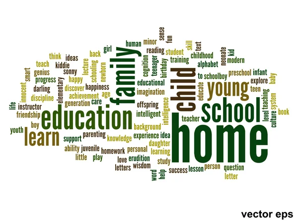 Educación Word Cloud — Archivo Imágenes Vectoriales