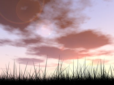 kavramsal siyah çimen