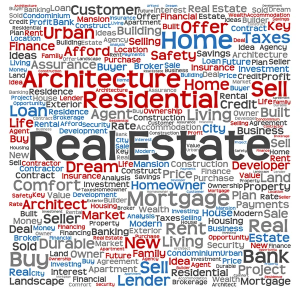 Real estate word cloud — Stock Photo, Image