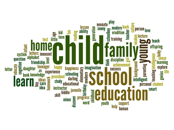 Child abstract word cloud — Stock Photo, Image