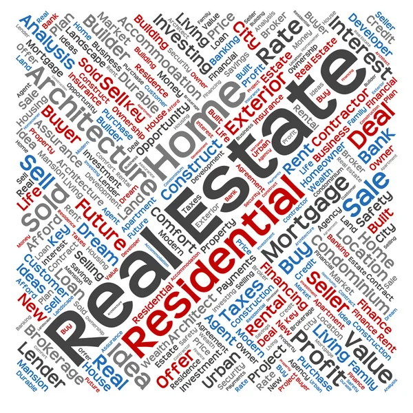 Real estate  word cloud — Stock Photo, Image