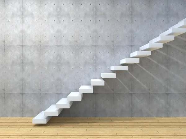 Betontreppe in der Nähe einer Mauer — Stockfoto