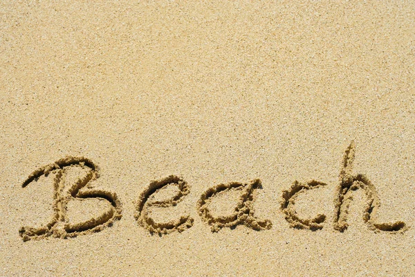 Handgeschriebener Strandtext — Stockfoto