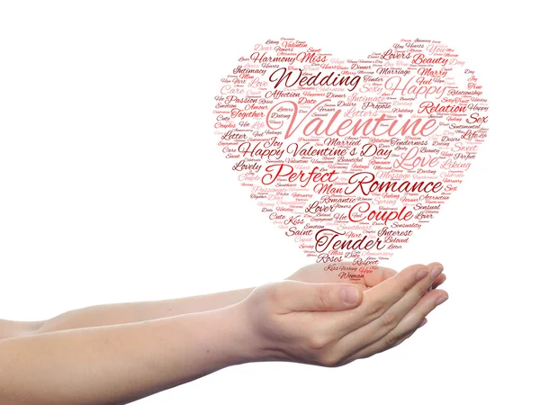 Valentinstag Wordcloud-Text — Stockfoto