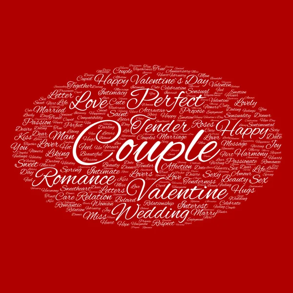 Valentine's Day wordcloud text — Stock Photo, Image