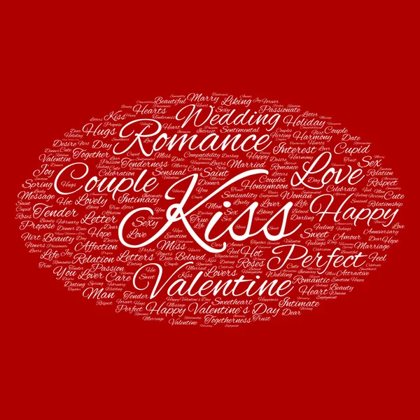 Valentine's Day wordcloud text — Stock Photo, Image