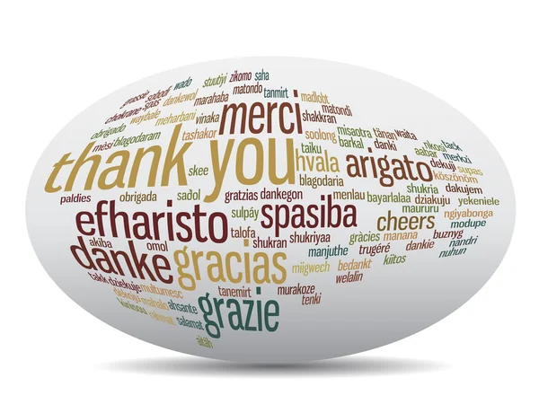 Conceptual thank you word cloud — Stock Photo, Image