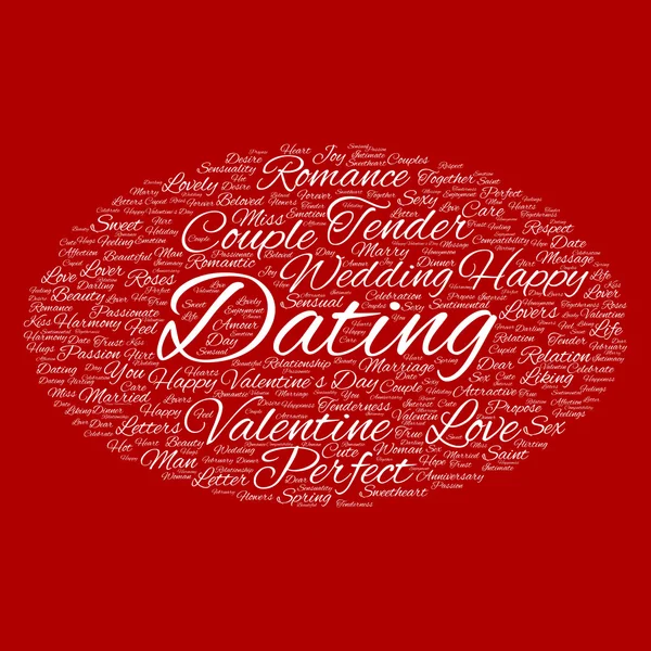 Valentine's Day wordcloud text — Stock Photo, Image