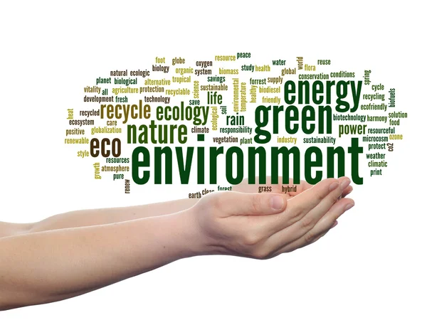 Environment, conservation word cloud — Stock Photo, Image