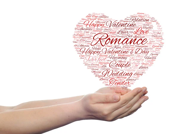 San Valentín wordcloud texto — Foto de Stock