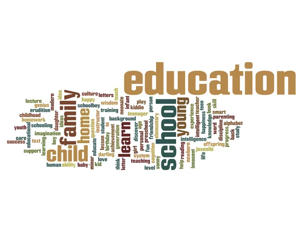 Onderwijs abstracte word cloud — Stockfoto