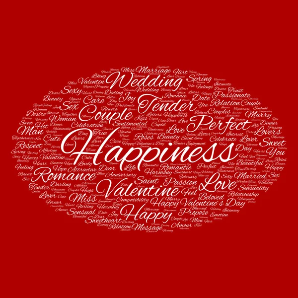 День святого Валентина текст облака слов — стоковое фото