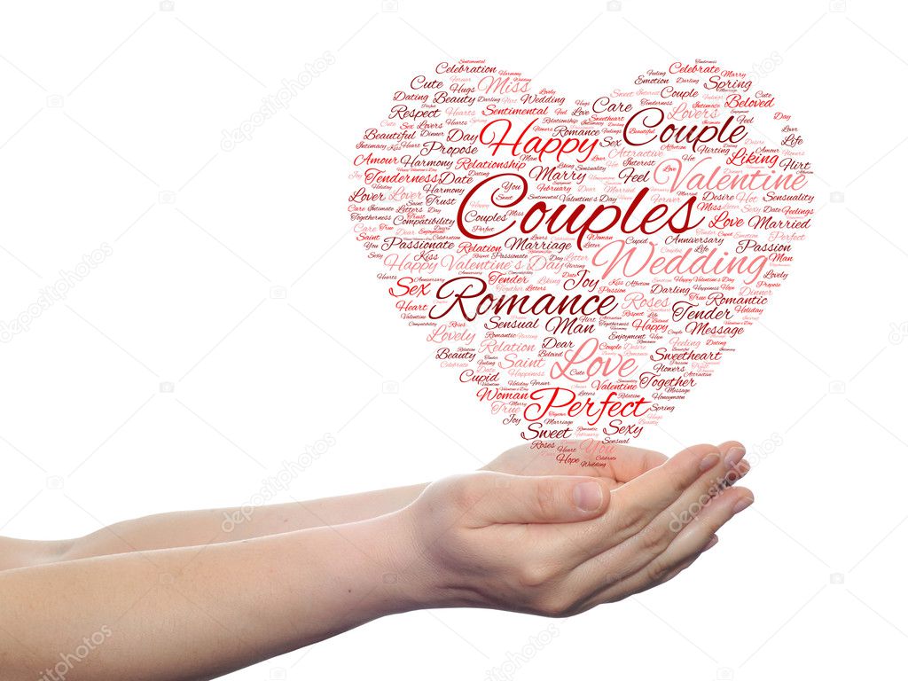 Valentine's Day wordcloud text