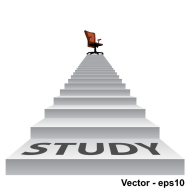 bir sandalye ile beyaz merdiven