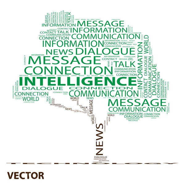 Komunikace slovo mrak — Stockový vektor