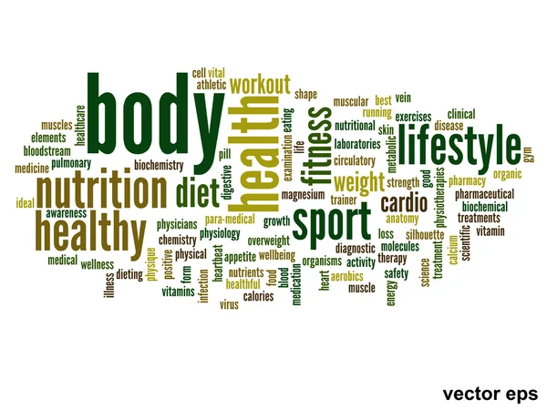 Health word cloud — Stock Vector